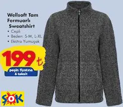 WELLSOFT TAM FERMUARLI SWEATSHİRT WELLSOFT TAM FERMUARLI SWEATSHİRT